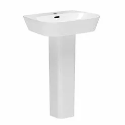 Valencia Modern Basin with Full Pedestal (600mm Wide - 1 Tap Hole)