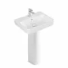 Villeroy and Boch O.novo Square 1TH Washbasin + Full Pedestal