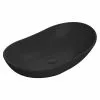 Venice Matt Black Oval Counter Top Basin - 615 x 360mm