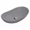 Venice Matt Grey Oval Counter Top Basin - 615 x 360mm
