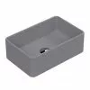 Venice Matt Grey Rectangular Counter Top Basin - 365 x 235mm