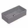 Venice Matt Grey Rectangular Counter Top Basin - 465 x 235mm