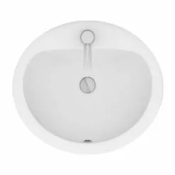 Rio Oval Inset Basin 1TH - 520 x 460mm 5 Rio Oval Inset Basin 1TH - 520 x 460mm -Cheap Basins Store VES017 d1 460