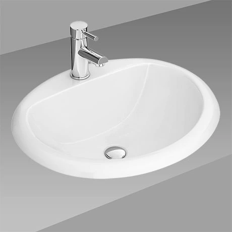 Rio Oval Inset Basin 1TH - 520 x 460mm 1 Rio Oval Inset Basin 1TH - 520 x 460mm