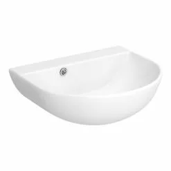 Harmonia 440 x 365mm 0TH Curved Wall Hung Basin -Cheap Basins Store VES056 0TH D3 460