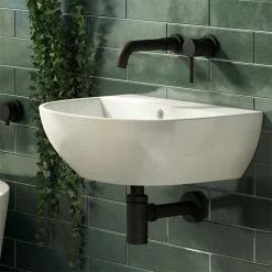 Harmonia 440 x 365mm 0TH Curved Wall Hung Basin