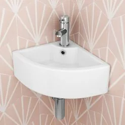 Bermuda Corner Cloakroom Basin 1TH - 335 x 335mm