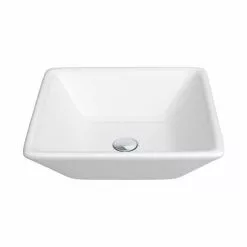 Lazio Square Counter Top Basin - 0TH - 410 x 410mm -Cheap Basins Store VES983 D4 460