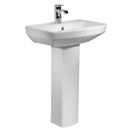 Tavistock Vibe 550mm Ceramic Basin + Pedestal 1 Tavistock Vibe 550mm Ceramic Basin + Pedestal