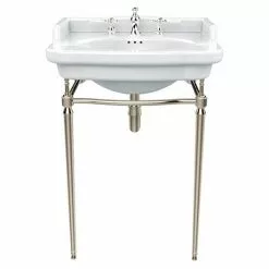 Heritage Abingdon Victoria Basin & Washstand (Vintage Gold - 3 Tap Hole)