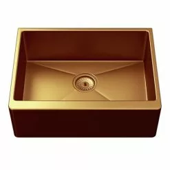 Venice Brushed Copper Belfast Stainless Steel Kitchen Sink + Waste 7 Venice Brushed Copper Belfast Stainless Steel Kitchen Sink + Waste -Cheap Basins Store VSNK025 D3 460