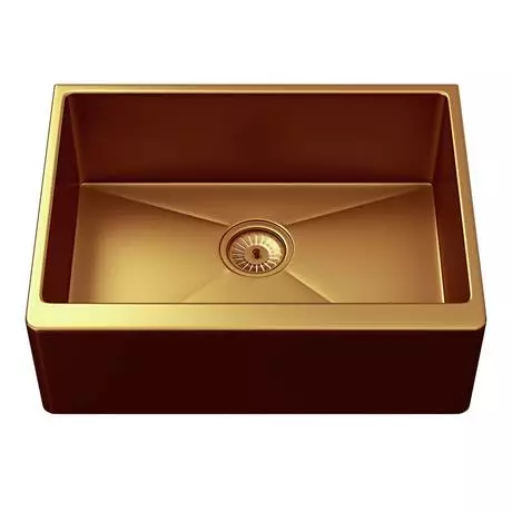 Venice Brushed Copper Belfast Stainless Steel Kitchen Sink + Waste 4 Venice Brushed Copper Belfast Stainless Steel Kitchen Sink + Waste - Image 4