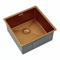 Venice 1.0 Bowl Brushed Copper Undermount Stainless Steel Kitchen Sink + Waste -Cheap Basins Store VSNK027 D2 460