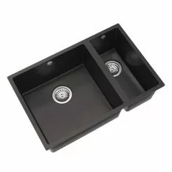 Venice 1.5 Bowl Matt Black Undermount Composite Kitchen Sink -Cheap Basins Store VSNK100 D2 460