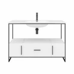 Venice 1200 Black Frame Basin Washstand incl. Solid Stone Basin -Cheap Basins Store VWS12 n d5 460