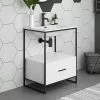 Venice 600 Black Frame Basin Washstand incl. Solid Stone Basin