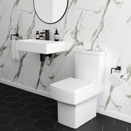 Arezzo 600mm Wall Mounted / Countertop Stone Resin Basin with Hidden Waste Cover 5 Arezzo 600mm Wall Mounted / Countertop Stone Resin Basin with Hidden Waste Cover - Image 5