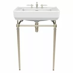 Heritage Abingdon 600mm Wynwood Basin & Washstand - Vintage Gold